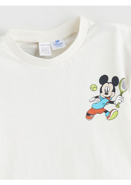 Yeni Sezon Mickey Mouse Baskılı Erkek Bebek Tişört ve Şort 2'li fırsatları