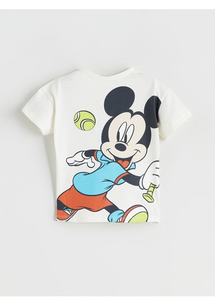 Yeni Sezon Mickey Mouse Baskılı Erkek Bebek Tişört ve Şort 2'li indirimleri