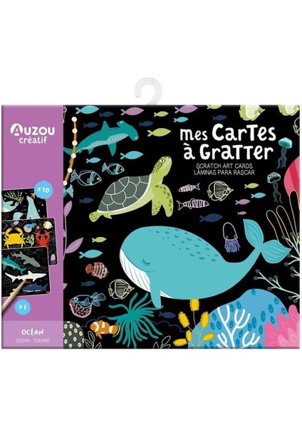 Küçük Sanatçının Etkinlik Seti - Okyanus Kazıma Kartları