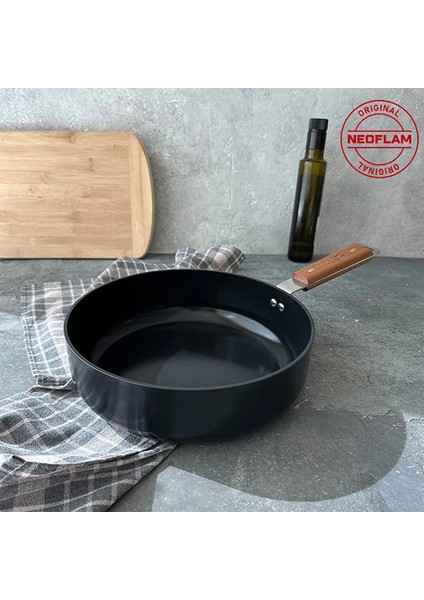 Bien Black Indüksiyonlu Akasya Ağacı Saplı Wok Tava 24 cm modelleri