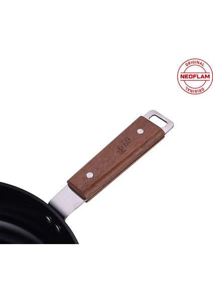 Bien Black Indüksiyonlu Akasya Ağacı Saplı Wok Tava 24 cm