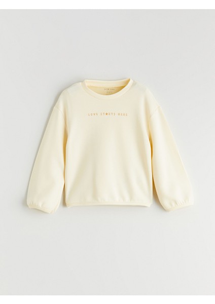 Yeni Sezon Bisiklet Yaka Kız Bebek Sweatshirt ve Eşofman Alt 2'li fiyatları