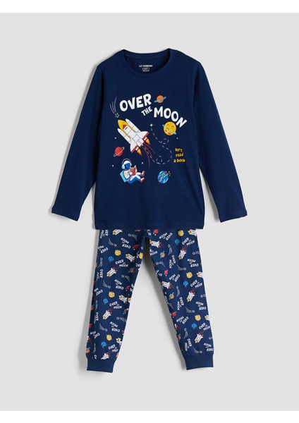 Yeni Sezon Uzay Baskılı Erkek Çocuk Pijama Takımı modelleri