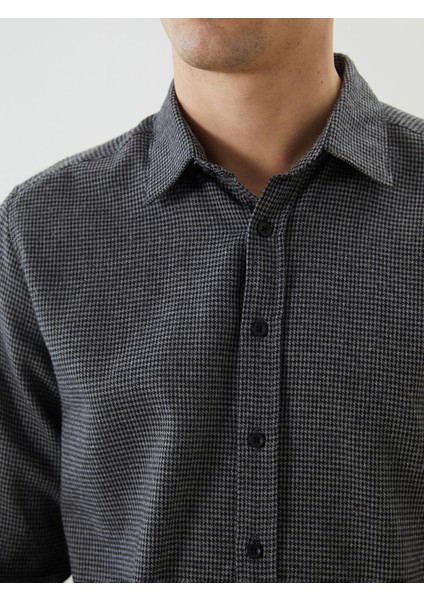 Yeni Sezon Slim Fit Uzun Kollu Desenli Erkek Oduncu Gömlek modelleri