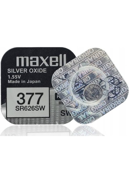 5 Adet Maxell 377 SR626SW Saat Pili 1.55V Gümüş Oksit Pil