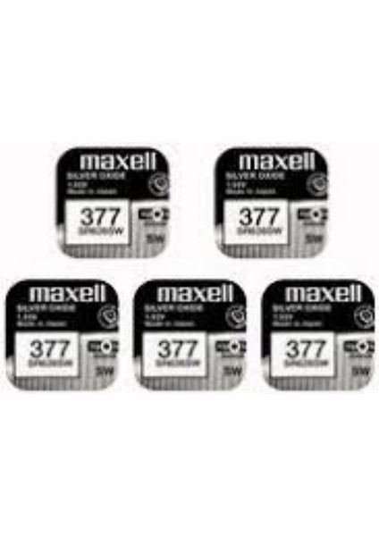 5 Adet Maxell 377 SR626SW Saat Pili 1.55V Gümüş Oksit Pil fırsatları