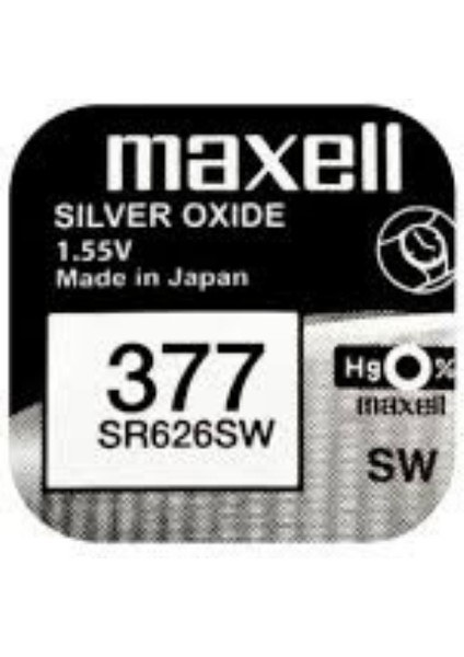 5 Adet Maxell 377 SR626SW Saat Pili 1.55V Gümüş Oksit Pil indirimleri