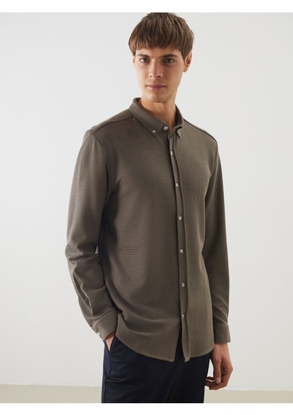 Yeni Sezon Slim Fit Uzun Kollu Erkek Gömlek