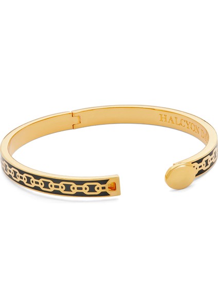 Chain Black Gold Hinged 18 Ayar Altın Kaplama Kadın Bileklik fiyatları