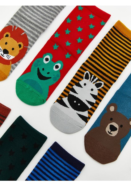 Yeni Sezon Desenli Erkek Çocuk Soket Çorap 7'li fiyatları