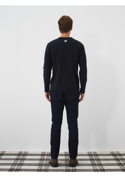 Erkek Lacivert Pamuk Dokulu Slim Fit Denim Pantolon indirimleri