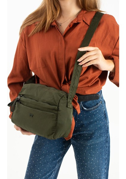 Yumuşak Dokulu Ultra Hafif, Esnek ve Su Geçirmez Polyamid Kumaş Omuz Çantası Haki Model: (571-13-14C) fiyatları