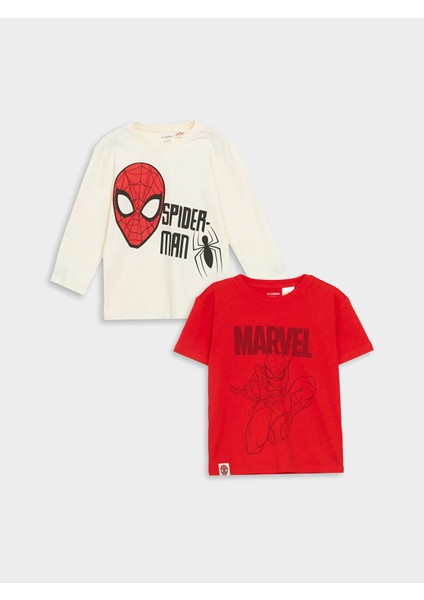 Yeni Sezon Bisiklet Yaka Erkek Çocuk Spider-Man Baskılı Tişört