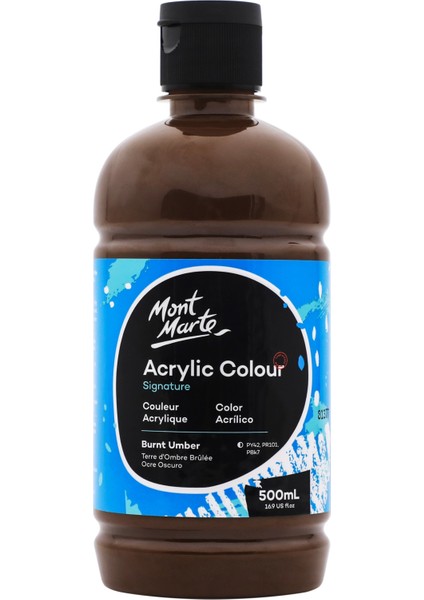 mm Akrilik Renkli 500ML Signature - Burnt Umber