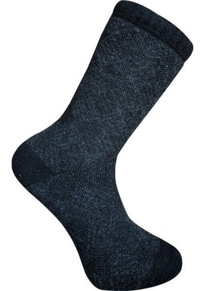 Kuzu Yünü Havlu Erkek Çorabı - Eskimo - Lacivert - No: 41-44 (13905)