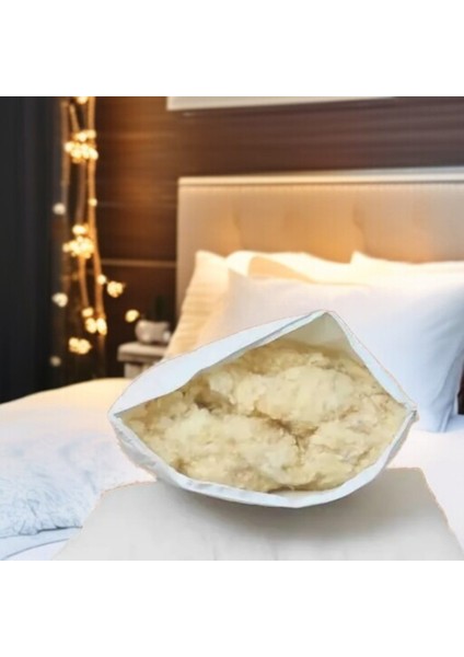%100 Merinos Boncuk Kuzu Yünü Dolgulu Yastık 50X70 1000GR Orta Sert (Koruyucu Hediyeli) fiyatları