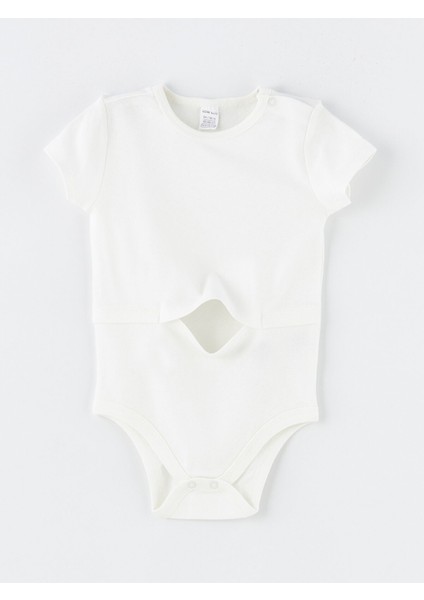 Yeni Sezon Bisiklet Yaka Kısa Kollu Basic Erkek Bebek Çıtçıtlı Bodysuit modelleri