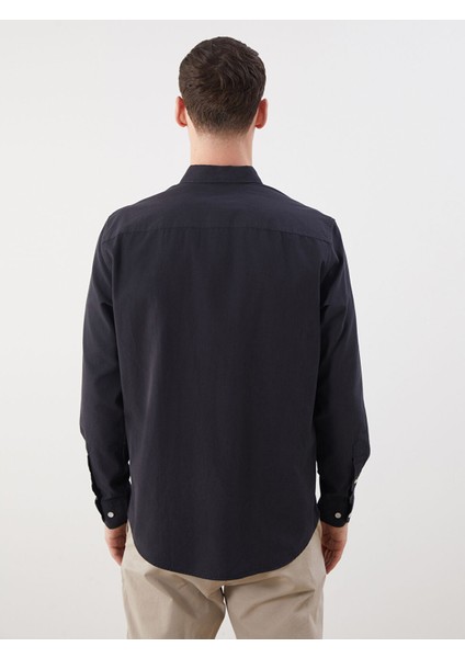 Yeni Sezon Regular Fit Uzun Kollu Poplin Erkek Gömlek fırsatları