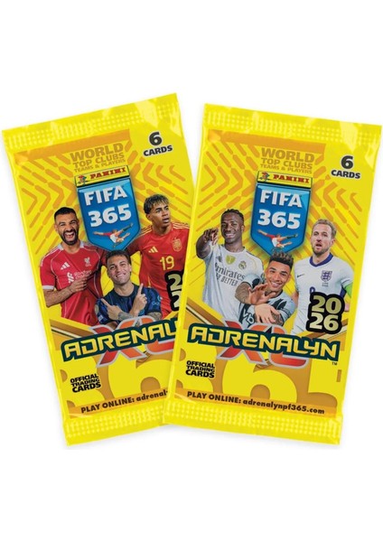 Panini Adrenalyn Fifa 365 - 2026 Official Trading Card Futbolcu Kartları - 16 Paket (96 Kart) indirimleri