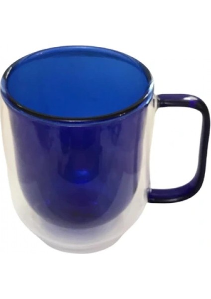 Çift Cidarlı Cam Kupa Lacivert Renk fiyatları