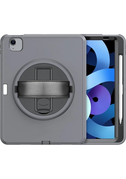 Newface iPad 2022 10.9 (10.nesil) Kılıf Hand Strap Tablet Kılıfı - Gri fiyatları