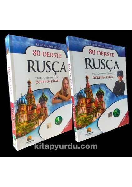 80 Derste Rusça (2 Cilt) Temel Seviyede Rusça Öğrenim Kitabı