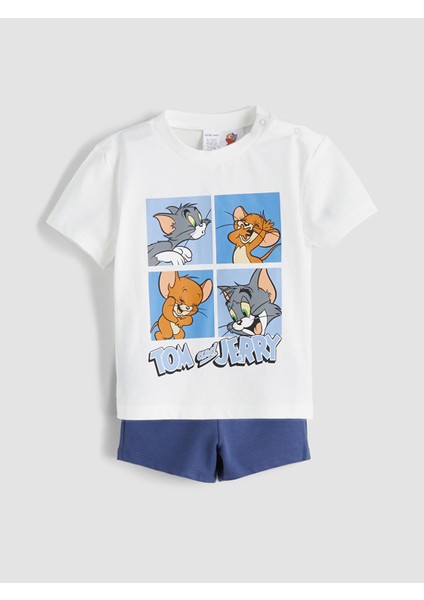 Yeni Sezon Tom ve Jerry Baskılı Erkek Bebek Şortlu Takım fiyatları