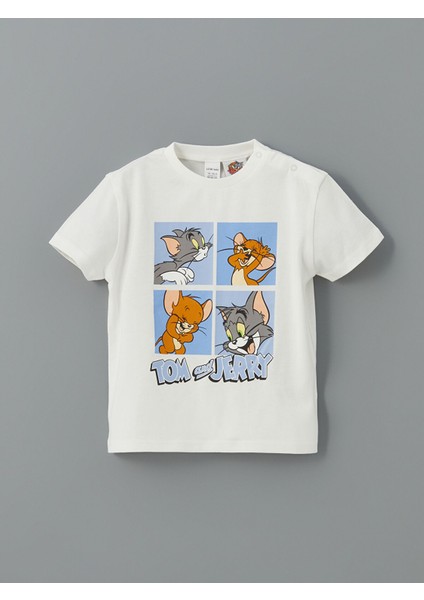 Yeni Sezon Tom ve Jerry Baskılı Erkek Bebek Şortlu Takım fırsatları