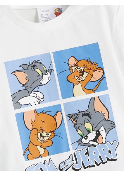 Yeni Sezon Tom ve Jerry Baskılı Erkek Bebek Şortlu Takım indirimleri