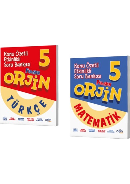5.sınıf Orjin Türkçe - Matematik Konu Özetli Etkinlikli Soru Bankası