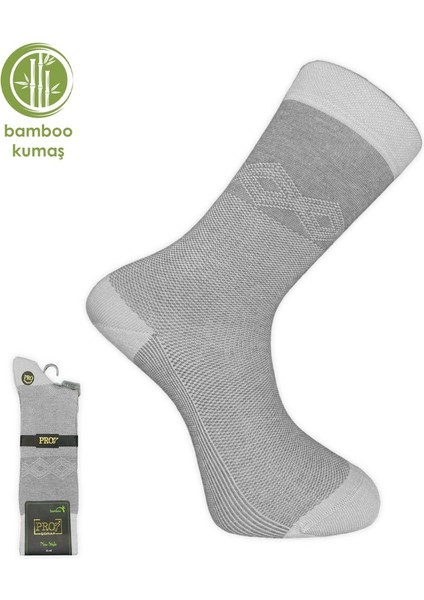 Bambu Erkek Çorabı - Tumaniş - Kül Gri (17104-R5)