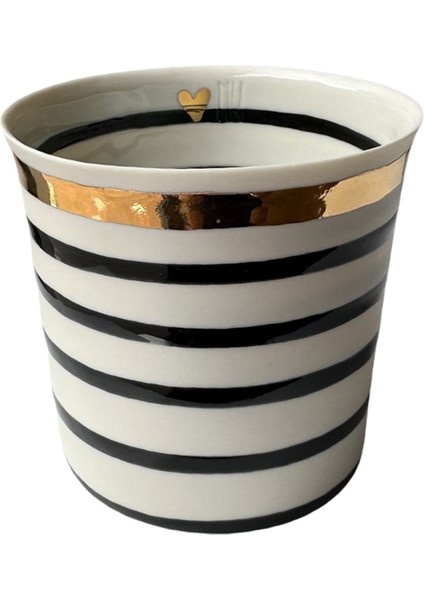 Strip&strips Gold Limoges El Yapımı Porselen Kahve Bardağı