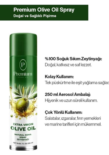 Sprey Yağ Serisi, Zeytinyağı, Ayçiçek Yağı ve Hamur Işleri Sprey Yağ, 3 x 250 ml indirimleri
