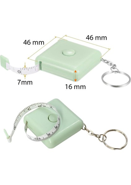 6440 Mini Anahtarlık Esnek Fiberglas Şerit Metre 150CM / 60INÇ indirimleri