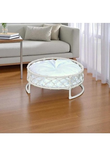 Kedi ve Köpek Iskandinav El Örgüsü Kedi Yatağı, Kedi Yuvası Krem fiyatları