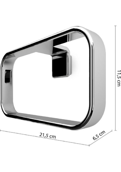 Il Giglio Havluluk, Yuvarlak, 21.5 cm - Krom modelleri