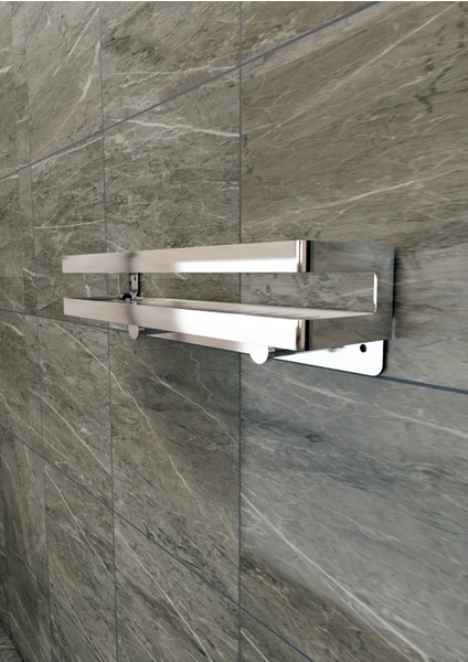 Duş Malzemelik, Düz, Açık, Askılı, 20XH7X10cm - Parlak Paslanmaz Çelik fiyatları