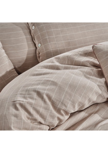 Pura Bej Melanj Çift Kişilik Nevresim Takımı 200X220 modelleri