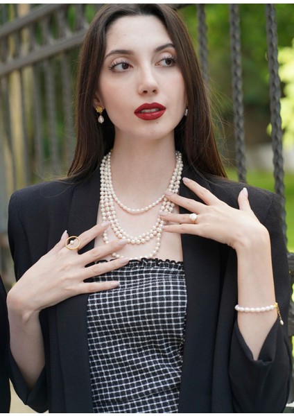 Fleur Gold Kadın Inci Küpe modelleri