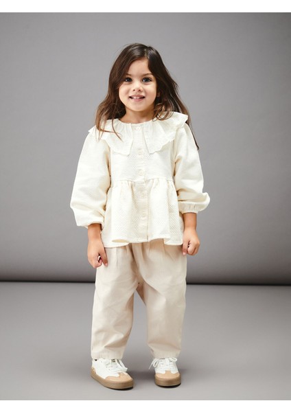 Yeni Sezon Bebe Yaka Kız Bebek Bluz ve Pantolon 2'li Takım fiyatları