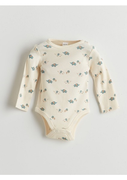 Yeni Sezon Bisiklet Yaka Basic Erkek Bebek Çıtçıtlı Body