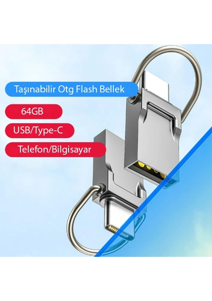 Ally 64GB Type-C USB Otg Flash Bellek - USB 2.0 100MB/S Flash DISK-(1903) fiyatları