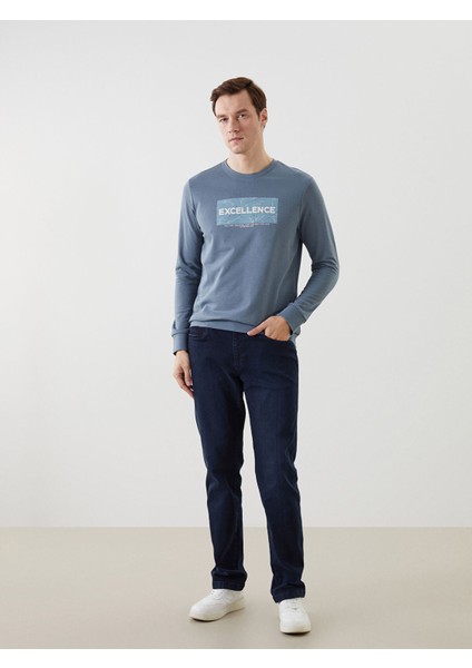 Yeni Sezon Bisiklet Yaka Uzun Kollu Baskılı Erkek Sweatshirt fiyatları