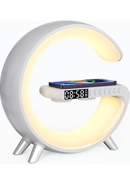 Ally 15W Kablosuz Şarj Standlı Bluetooth Hoparlör Rgb Gece LAMBASI-(1903) fiyatları