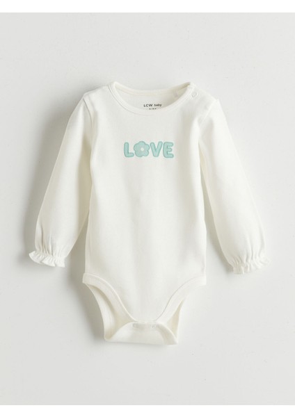 Yeni Sezon Bisiklet Yaka Baskılı Kız Bebek Çıtçıtlı Body