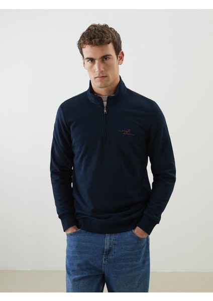 Yeni Sezon Dik Yaka Erkek Sweatshirt