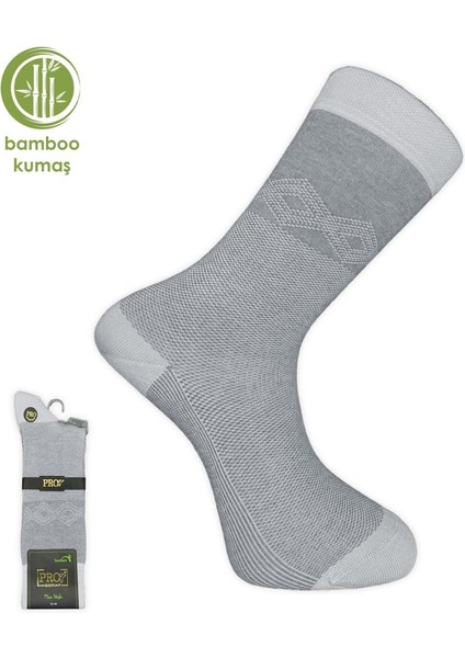 Bambu Erkek Çorabı - Tumaniş - Gri (17104-R6)