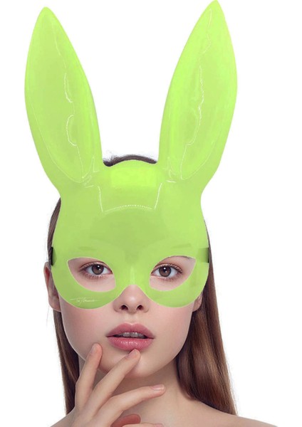 Karanlıkta Parlayan Fosforlu Tavşan Maskesi – Glow Bunny Masquerade Maske (32X22 Cm) - Lisinya modelleri