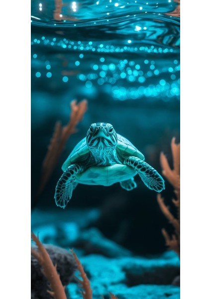 Su Kaplumbağası 1 Ev Duvar Salon Güzellik Salonu Ofis Dükkan Dekarasyon Kanvas Tablo fiyatları