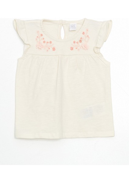 Yeni Sezon Nakışlı Kolu Fırfırlı Kız Bebek Bluz ve Şort 2'li fiyatları